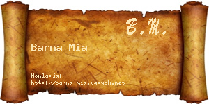 Barna Mia névjegykártya